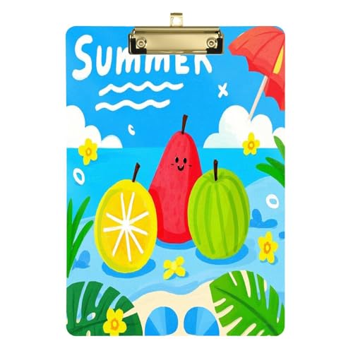 Cartoon-Papier-Klemmbrett mit niedlichem blauen Sommerfrüchten, A4, harte Mappe mit Klemmbrett, Hartbrett für Lehrer, Krankenpflege, Größe 22,9 x 30,5 cm Cartoon-Papier-Klemmbrett mit niedlichem blauen Sommerfrüchten, A4, harte Mappe mit Klemmbrett, Hartbrett für Lehrer, Krankenpflege, Größe 22,9 x 30,5 cm von Amooorous
