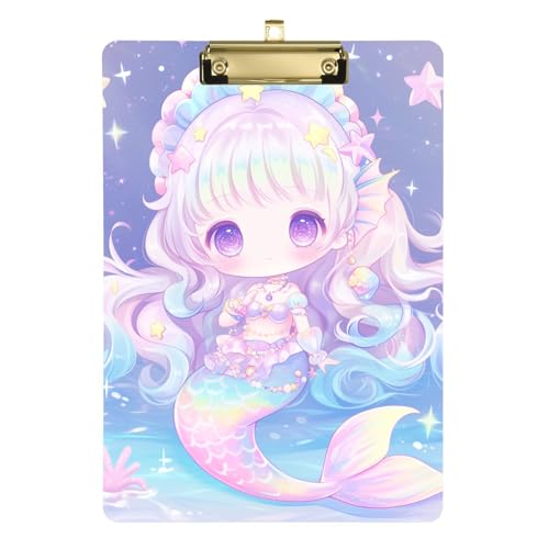 Chibi Klemmbrett für Damen, niedliches Meerjungfrau-Design, bunt, A4, gefaltetes Still-Klemmbrett, Standard-Loch, für Krankenpflege, Studenten, Handel, Quest, Tabla para escribir Größe 22,9 x 30,5 cm Chibi Klemmbrett für Damen, niedliches Meerjungfrau-Design, bunt, A4, gefaltetes Still-Klemmbrett, Standard-Loch, für Krankenpflege, Studenten, Handel, Quest, Tabla para escribir Größe 22,9 x 30,5 cm von Amooorous