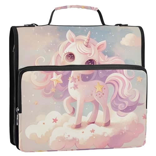 Chibi – niedlicher Meerjungfrauen-Ordner, 3,8 cm, 3 Ringe, Organizer mit Griff, inklusive Reißverschlusstasche, Schulbedarf, Organizer für Mittelschüler, Clip de Cremallera von Amooorous
