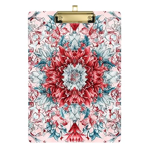 Chinesische Büroklammerbrett mit Ordnern, transparent, für legale Frauen, Basketball-Trainer, Tablas, Para, Escribir, Größe 22,9 x 30,5 cm, Rot von Amooorous