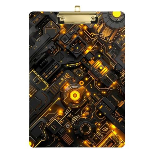 Cool Yellow Gear Aluiminum Klemmbrett, Standard-Loch, für Lehrer im ersten Jahr, Größe 22,9 x 30,5 cm Cool Yellow Gear Aluiminum Klemmbrett, Standard-Loch, für Lehrer im ersten Jahr, Größe 22,9 x 30,5 cm von Amooorous