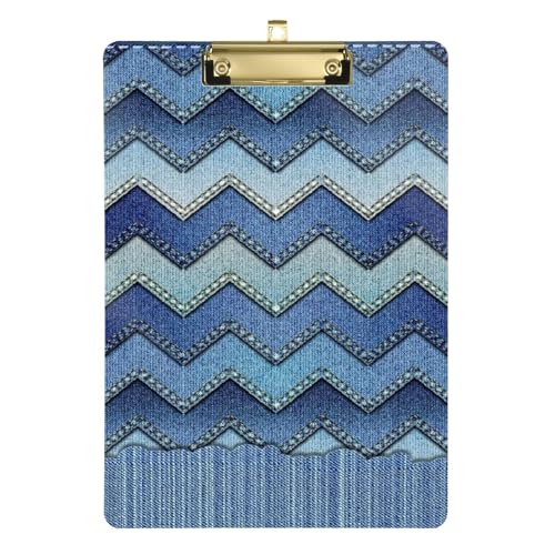 Denim Blue Line Auto-Klemmbrett, transparent, für legale Frauen, Basketball-Trainer, Größe 9 x 12 von Amooorous
