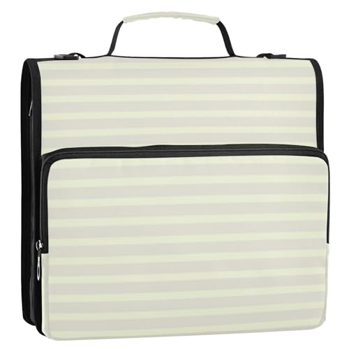 Dokumenten-Organizer mit 3 Ringen, 3,8 cm, Gelb mit vertikalen Streifen, 3,8 cm, mit Griff, Laege Kapazität, Dokumenten-Organizer, geeignet für Mittelschule, Carpeta de Cremallera Dokumenten-Organizer mit 3 Ringen, 3,8 cm, Gelb mit vertikalen Streifen, 3,8 cm, mit Griff, Laege Kapazität, Dokumenten-Organizer, geeignet für Mittelschule, Carpeta de Cremallera von Amooorous