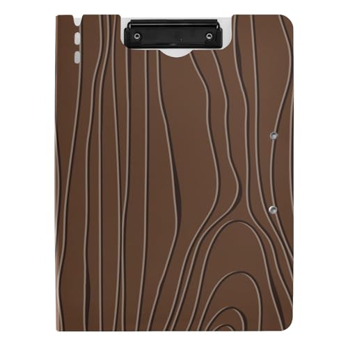 Faltbare Klemmbretter aus braunem Holz, Jahresmaserung, A4-Klemmbrett mit Padfolio für die Pflege Faltbare Klemmbretter aus braunem Holz, Jahresmaserung, A4-Klemmbrett mit Padfolio für die Pflege von Amooorous