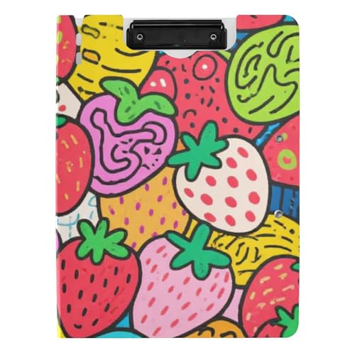 Faltbares Klemmbrett, bunt, gepunktet, Erdbeeren, A4, Klemmbrett für Stillen Faltbares Klemmbrett, bunt, gepunktet, Erdbeeren, A4, Klemmbrett für Stillen von Amooorous