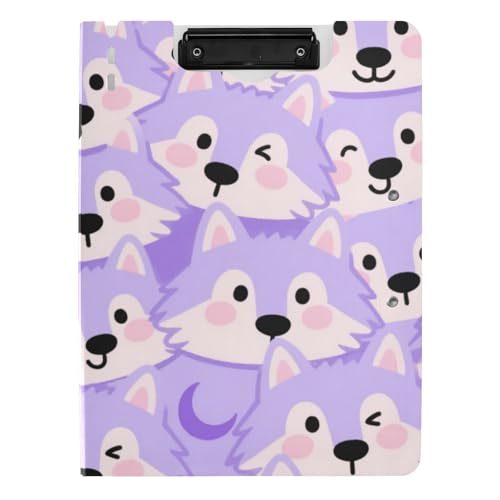 Faltbares Klemmbrett Cartoon Niedlicher Fuchs Lila A4 Klemmbrett mit Ordner für Schule Faltbares Klemmbrett Cartoon Niedlicher Fuchs Lila A4 Klemmbrett mit Ordner für Schule von Amooorous