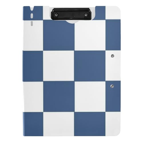 Faltbares Klemmbrett Weiß und Blau American Plaid A4 Klemmbrett mit Padfolio für Krankenpflege Faltbares Klemmbrett Weiß und Blau American Plaid A4 Klemmbrett mit Padfolio für Krankenpflege von Amooorous