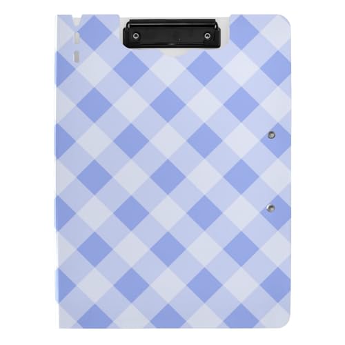 Faltbares Klemmbrett blau und weiß kariert A4 Klemmbrett Folio Binder für Krankenpflege Faltbares Klemmbrett blau und weiß kariert A4 Klemmbrett Folio Binder für Krankenpflege von Amooorous