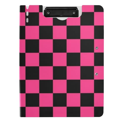 Faltbares Klemmbrett lila und schwarz American Plaid A4 Klemmbrett Folio für Büro Faltbares Klemmbrett lila und schwarz American Plaid A4 Klemmbrett Folio für Büro von Amooorous