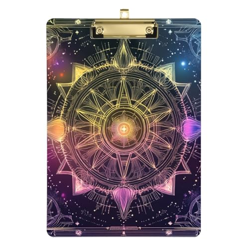 Farbige Mystic Tarro astrologische A4-Doppel-Klemmbrett-Mappe, 22,9 x 30,5 cm, Standardloch für Hausaufgaben, Kindertabla, Para Escribir, Größe 22,9 x 30,5 cm Farbige Mystic Tarro astrologische A4-Doppel-Klemmbrett-Mappe, 22,9 x 30,5 cm, Standardloch für Hausaufgaben, Kindertabla, Para Escribir, Größe 22,9 x 30,5 cm von Amooorous