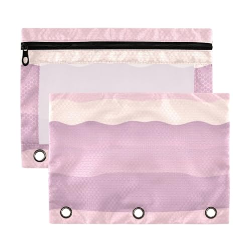 Federmäppchen, 3 Ringe mit transparentem Fenster, violett, Farbverlauf, Streifen, Ringordner mit Taschen, transparentes Fenster und Ösen, 3 Ringe, Reißverschluss, Ordner für Bürobedarf, mehrfarbig, 2 Federmäppchen, 3 Ringe mit transparentem Fenster, violett, Farbverlauf, Streifen, Ringordner mit Taschen, transparentes Fenster und Ösen, 3 Ringe, Reißverschluss, Ordner für Bürobedarf, mehrfarbig, 2 von Amooorous