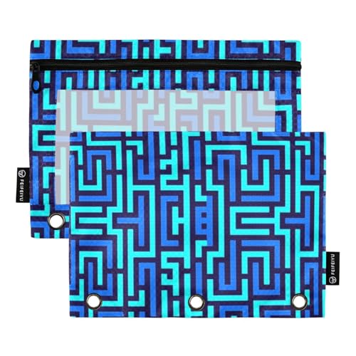 Federmäppchen mit Reißverschluss und transparentem Fenster, fluoreszierendes Blau und Schwarz, Graffiti-Federmäppchen in verschiedenen Farben, 3-Ringbuch zur Aufbewahrung von Schulstudenten Federmäppchen mit Reißverschluss und transparentem Fenster, fluoreszierendes Blau und Schwarz, Graffiti-Federmäppchen in verschiedenen Farben, 3-Ringbuch zur Aufbewahrung von Schulstudenten von Amooorous