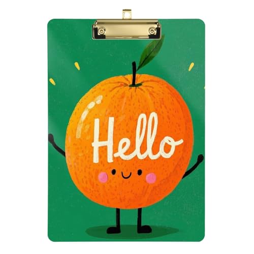 Hello Cartoon Cute Orange A4 Klemmbrett Clip Geschlossenes Klemmbrett Acryl Niedlich für personalisierte Klemmbretter für Lehrer Tablas para escribir Größe 9 x 12 Hello Cartoon Cute Orange A4 Klemmbrett Clip Geschlossenes Klemmbrett Acryl Niedlich für personalisierte Klemmbretter für Lehrer Tablas para escribir Größe 9 x 12 von Amooorous
