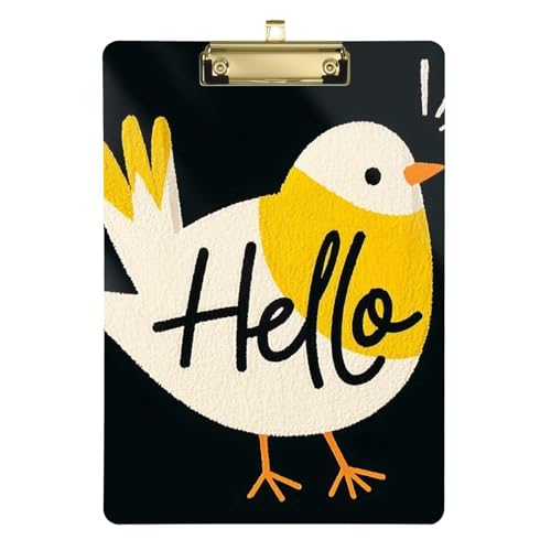 Hello Cartoon Cute White Bird A4 Padfolio with clipboard Thin clipboard Transparent for Personalized clipboards for Teachers Tabla para escribir Size 9 x 12 Hello Cartoon Cute White Bird A4 Padfolio with clipboard Thin clipboard Transparent for Personalized clipboards for Teachers Tabla para escribir Size 9 x 12 von Amooorous