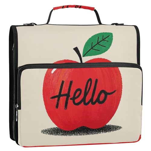 Hello Cartoon süße rote Früchte, 3,8 cm, 3 Ringe, Reißverschluss, Ordner mit Schultergurt, mehrere Taschen, Schulordner, Organizer für Büro, Schule, Organisadores de suministros escolares Hello Cartoon süße rote Früchte, 3,8 cm, 3 Ringe, Reißverschluss, Ordner mit Schultergurt, mehrere Taschen, Schulordner, Organizer für Büro, Schule, Organisadores de suministros escolares von Amooorous