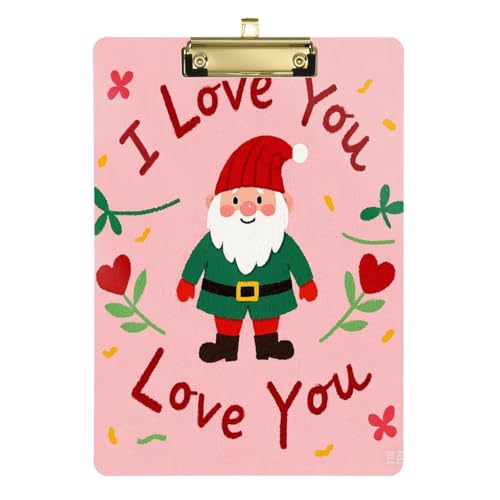 I Love Your Valentine Cartoon Zwerg A4 Krankenhaus Klemmbrett Hard Ordner mit Klemmbrett Wasserdicht für Krankenschwester Student Trade Quest Tabla para escribir Größe 9 x 12 von Amooorous