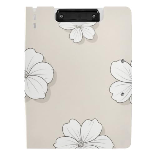 Klappbares Klemmbrett mit Blumenmuster, A4, für Krankenpflege, Beige Klappbares Klemmbrett mit Blumenmuster, A4, für Krankenpflege, Beige von Amooorous