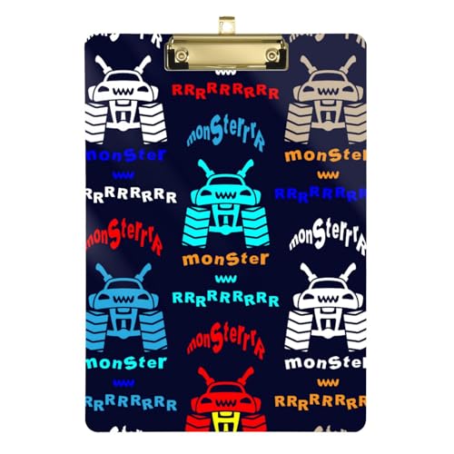 Klemmbrett für die 5. Klasse, bunt, bunt, Monster-Schule, transparent, für Lehrer, Größe 22,9 x 30,5 cm Klemmbrett für die 5. Klasse, bunt, bunt, Monster-Schule, transparent, für Lehrer, Größe 22,9 x 30,5 cm von Amooorous