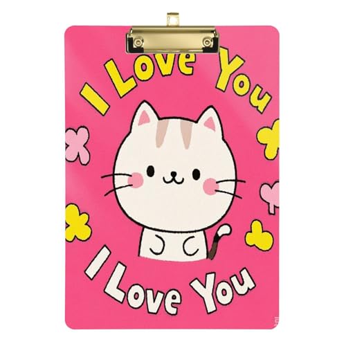 Klemmbrett mit Aufschrift "I Love Your Valentine", Cartoon-Katze, A4, Aluminium, gepolstertes Klemmbrett, Kunststoff, für 5. Klasse, Essentials für Lehrer, Tablas para escribir Größe 22,9 x 30,5 cm Klemmbrett mit Aufschrift "I Love Your Valentine", Cartoon-Katze, A4, Aluminium, gepolstertes Klemmbrett, Kunststoff, für 5. Klasse, Essentials für Lehrer, Tablas para escribir Größe 22,9 x 30,5 cm von Amooorous