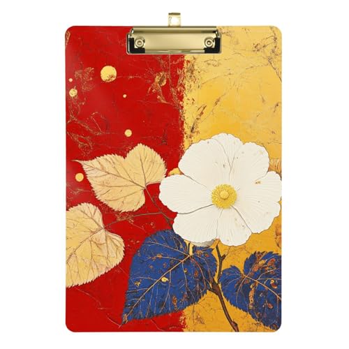 Klemmbrett mit Blumenmotiv und Weiß, A4, Acryl, niedlich, für Studenten, Mädchen, Kinder, Lehrer, Klemmbrett, Tabla para escribir con Clip, Größe 22,9 x 30,5 cm Klemmbrett mit Blumenmotiv und Weiß, A4, Acryl, niedlich, für Studenten, Mädchen, Kinder, Lehrer, Klemmbrett, Tabla para escribir con Clip, Größe 22,9 x 30,5 cm von Amooorous