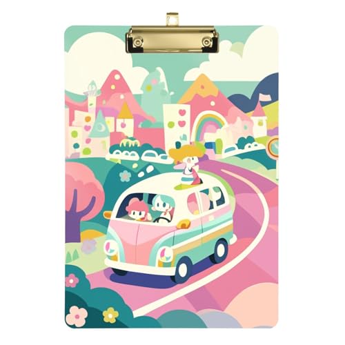Klemmbrett mit Cartoon-Motiv, buntes Auto und Stadt, A4, Ordner, Padfolio, Klemmbrett, Haken, Kunststoff, für Klemmbrett, Lehrer, Tabla, Para, Escribir con Clip, Größe 22,9 x 30,5 cm Klemmbrett mit Cartoon-Motiv, buntes Auto und Stadt, A4, Ordner, Padfolio, Klemmbrett, Haken, Kunststoff, für Klemmbrett, Lehrer, Tabla, Para, Escribir con Clip, Größe 22,9 x 30,5 cm von Amooorous