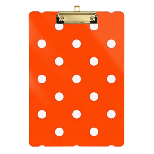 Klemmbrett mit Cartoon-Punkten, Orange, A4, mit Organizer-Raster, Klemmbrett, transparent, für Polizei, Büro, Krankenschwester, Fußball, Trainer, Tablas para escribir Größe 22,9 x 30,5 cm Klemmbrett mit Cartoon-Punkten, Orange, A4, mit Organizer-Raster, Klemmbrett, transparent, für Polizei, Büro, Krankenschwester, Fußball, Trainer, Tablas para escribir Größe 22,9 x 30,5 cm von Amooorous