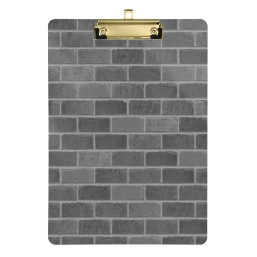 Klemmbrett mit grauer Fliesenstruktur, transparent, für Fußball-Softball-Trainer, Größe 22,9 x 30,5 cm von Amooorous