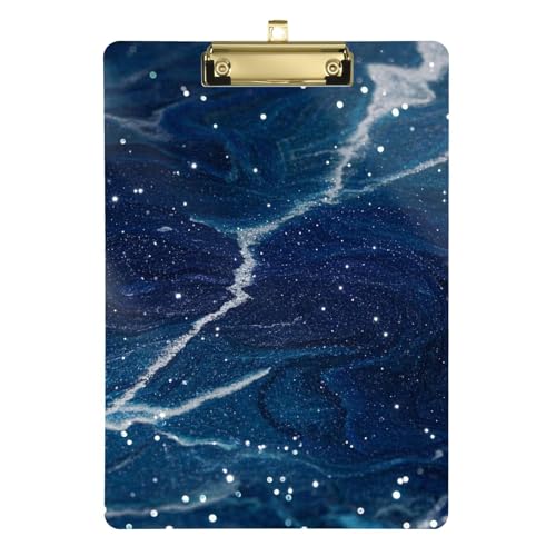 Klemmbrett mit künstlichem Glitzer, Marmormaserung, Blau, Universum, A4, Bild, Sprache, Pathologe, Klemmbrett, wasserdicht, für Fußball, Softball, Coaching, Tabla para escribir con Clip, Größe 22,9 x Klemmbrett mit künstlichem Glitzer, Marmormaserung, Blau, Universum, A4, Bild, Sprache, Pathologe, Klemmbrett, wasserdicht, für Fußball, Softball, Coaching, Tabla para escribir con Clip, Größe 22,9 x von Amooorous