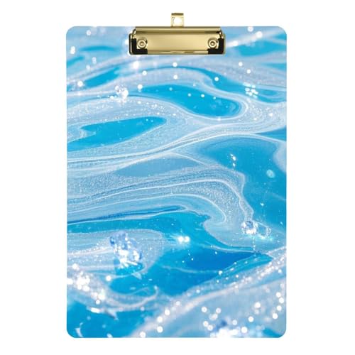 Klemmbrett mit künstlichem Glitzer, Marmormaserung, blau, A4, groß, wetterfest, wasserdicht, für Fußball, LKW-Fahrer, Tabla para escribir con Clip, Größe 22,9 x 30,5 cm Klemmbrett mit künstlichem Glitzer, Marmormaserung, blau, A4, groß, wetterfest, wasserdicht, für Fußball, LKW-Fahrer, Tabla para escribir con Clip, Größe 22,9 x 30,5 cm von Amooorous