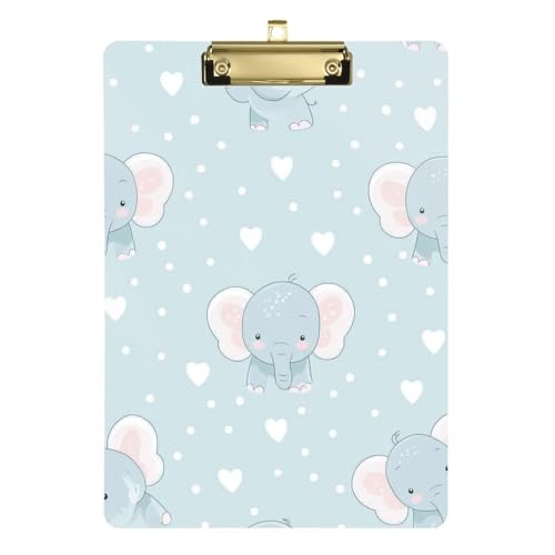 Klemmbrett mit niedlichem Cartoon-Elefantenmotiv, A4, Standard-Loch, für Krankenpfleger, Studenten, Handel, Quest, Tabla para escribir Größe 22,9 x 30,5 cm Klemmbrett mit niedlichem Cartoon-Elefantenmotiv, A4, Standard-Loch, für Krankenpfleger, Studenten, Handel, Quest, Tabla para escribir Größe 22,9 x 30,5 cm von Amooorous