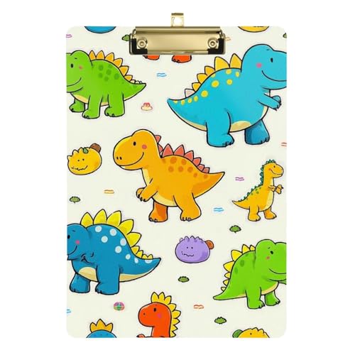 Klemmbrett mit niedlichem Dinosaurier-Motiv, A4, gestreift, Vinyl, Standard-Loch, für Krankenpfleger, Studenten, Handel, Quest, Tablas para escribir Größe 22,9 x 30,5 cm, Beige Klemmbrett mit niedlichem Dinosaurier-Motiv, A4, gestreift, Vinyl, Standard-Loch, für Krankenpfleger, Studenten, Handel, Quest, Tablas para escribir Größe 22,9 x 30,5 cm, Beige von Amooorous