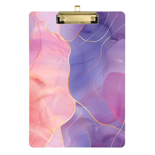 Klemmbretter mit Marmormaserung, A4, Acryl, Klemmbretter für Mädchen, wasserdicht, für Schüler, Mädchen, Kinder, Lehrer, Klemmbrett, Tische, Para escribir Größe 22,9 x 30,5 cm von Amooorous