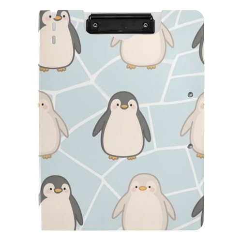 Klemmbrettmappe Kindlicher Pinguin Grau Beige A4 Klemmbrett Ordner für die Schule Klemmbrettmappe Kindlicher Pinguin Grau Beige A4 Klemmbrett Ordner für die Schule von Amooorous