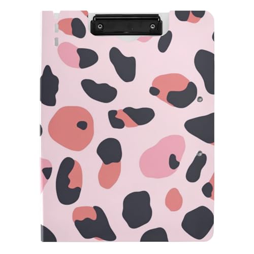 Klemmbrettmappe Pfirsichschwarz Leopard A4 Klemmbrett Padfolio für Stillen von Amooorous