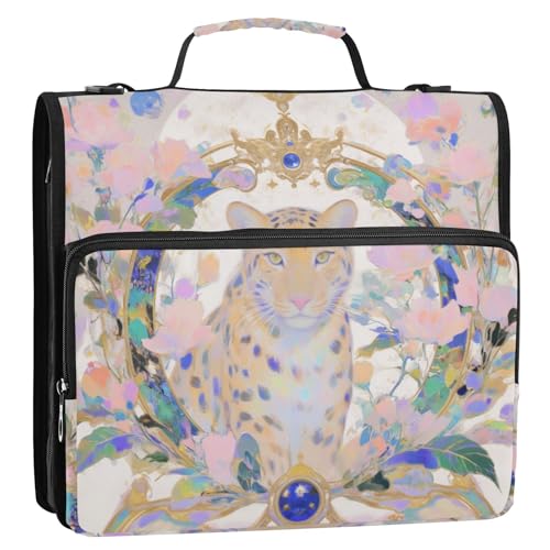 Leopard Pastle Dreamy 3 Ringe Reißverschluss Ordner mit Griff und abnehmbarem Schultergurt Wasserdicht Dokumente Dateien Aufbewahrungstasche für Mittelschule Clip de Cremallera Resistente Leopard Pastle Dreamy 3 Ringe Reißverschluss Ordner mit Griff und abnehmbarem Schultergurt Wasserdicht Dokumente Dateien Aufbewahrungstasche für Mittelschule Clip de Cremallera Resistente von Amooorous