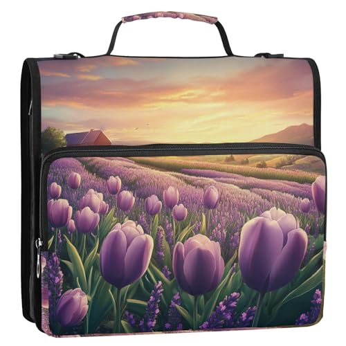Lila Lavendel Blumengarten 3 Ringe Schule Reißverschluss Ordner mit Griff und abnehmbarem Schultergurt inklusive Reißverschlusstasche Schulordner Organizer für Büro Schule Cartera con cremallera Lila Lavendel Blumengarten 3 Ringe Schule Reißverschluss Ordner mit Griff und abnehmbarem Schultergurt inklusive Reißverschlusstasche Schulordner Organizer für Büro Schule Cartera con cremallera von Amooorous