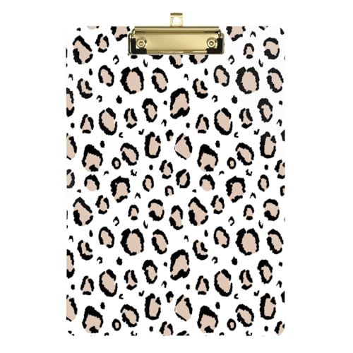 Mini-Klemmbrett-Set aus Kunststoff, Leopardenmuster, für Krankenschwestern, Heimunternehmer, Größe 22,9 x 30,5 cm, Braun Mini-Klemmbrett-Set aus Kunststoff, Leopardenmuster, für Krankenschwestern, Heimunternehmer, Größe 22,9 x 30,5 cm, Braun von Amooorous