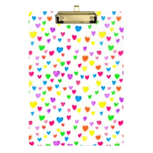 Neonfarbenes Klemmbrett aus Kunststoff für Mädchen, Kunststoff, für Softball-Trainer, Klemmbrett, Lehrer-Tablas, Para Escribir, Größe 22,9 x 30,5 cm von Amooorous