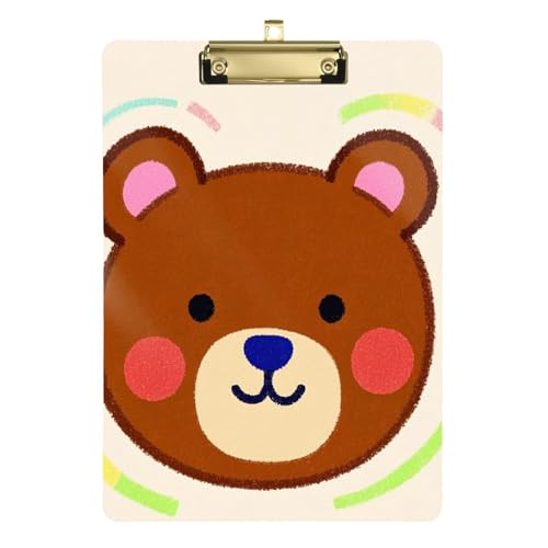 Niedlicher Cartoon-Tierbär, A4, horizontales Klemmbrett, Organizer mit Klemmbrett, Acryl, niedlich für Klassenzimmer, Zubehör für Lehrer, Elementar-Tabla para escribir con Clip, Größe 22,9 x 30,5 cm Niedlicher Cartoon-Tierbär, A4, horizontales Klemmbrett, Organizer mit Klemmbrett, Acryl, niedlich für Klassenzimmer, Zubehör für Lehrer, Elementar-Tabla para escribir con Clip, Größe 22,9 x 30,5 cm von Amooorous