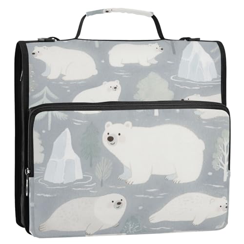 Niedlicher weißer Eisbär, 3,8 cm, 3 Ringe, Büroordner mit Griff, Laege-Kapazität, Dokumentenmappe, Organizer für Büro, Schule, Paquete de gestión de documentos Niedlicher weißer Eisbär, 3,8 cm, 3 Ringe, Büroordner mit Griff, Laege-Kapazität, Dokumentenmappe, Organizer für Büro, Schule, Paquete de gestión de documentos von Amooorous