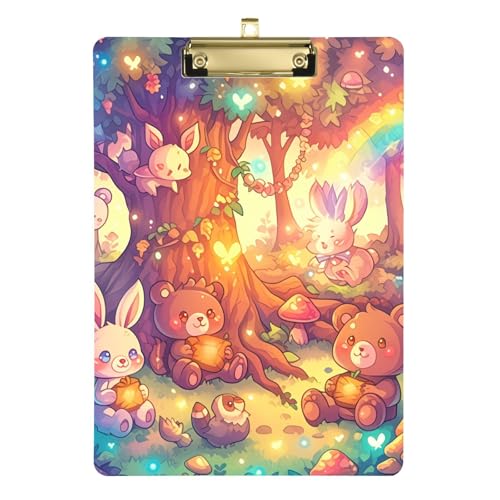 Niedliches Cartoon-Tiere, Regenbogenfarben, 1 A4-Padfolio mit Klemmbrett, Organisations-Klemmbrett, Acryl, niedlich für 5. Klasse, Essentials für Lehrer, Tabla para escribir con Clip, Größe 22,9 x Niedliches Cartoon-Tiere, Regenbogenfarben, 1 A4-Padfolio mit Klemmbrett, Organisations-Klemmbrett, Acryl, niedlich für 5. Klasse, Essentials für Lehrer, Tabla para escribir con Clip, Größe 22,9 x von Amooorous