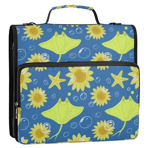Ocean Animal Seestern Sonnenblume Chartreuse 3 Ringe 3,8 cm Organizer Ordner mit Griff und abnehmbarem Schultergurt Laege Kapazität Dokumenten-Organizer für Schule Organizadores de suministros Ocean Animal Seestern Sonnenblume Chartreuse 3 Ringe 3,8 cm Organizer Ordner mit Griff und abnehmbarem Schultergurt Laege Kapazität Dokumenten-Organizer für Schule Organizadores de suministros von Amooorous