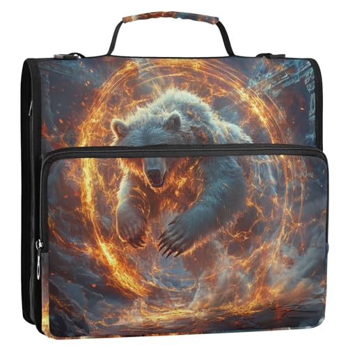 Orange Cool Flame Bear 3 Ringe 3,8 cm Ordner mit extra Taschen mit Griff Multi-Pocket Portable Homravel Safe Aufbewahrungstasche Geeignet für Mittelschule Paquete de gestión de documentos Orange Cool Flame Bear 3 Ringe 3,8 cm Ordner mit extra Taschen mit Griff Multi-Pocket Portable Homravel Safe Aufbewahrungstasche Geeignet für Mittelschule Paquete de gestión de documentos von Amooorous