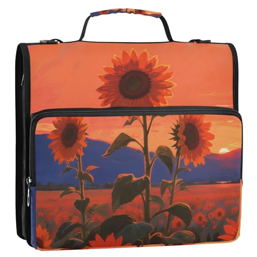 Oranger Organizer mit 3 Ringen und Sonnenuntergang, 3,8 cm, mit Riemen, mehrere Taschen, Dokumentenmappe, Organizer für Mittelschule, Organisadores de suministros escolares Oranger Organizer mit 3 Ringen und Sonnenuntergang, 3,8 cm, mit Riemen, mehrere Taschen, Dokumentenmappe, Organizer für Mittelschule, Organisadores de suministros escolares von Amooorous