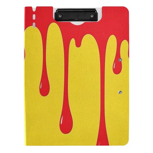 Ordner Klemmbrett mit Aufbewahrung Fließendes Pigment Rot Gelb Kunst A4 Clipfolio für Büro Ordner Klemmbrett mit Aufbewahrung Fließendes Pigment Rot Gelb Kunst A4 Clipfolio für Büro von Amooorous