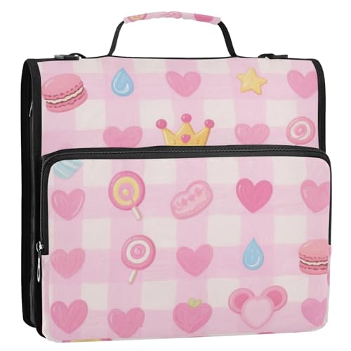 Ordner-Organizer mit niedlichem rosa und süßen Charakteren, 3 Ringe, Reißverschluss, Organizer mit Griff, mehrere Taschen, Dokumenten-Organizer, geeignet für Mittelschule, Gestor de documentos Ordner-Organizer mit niedlichem rosa und süßen Charakteren, 3 Ringe, Reißverschluss, Organizer mit Griff, mehrere Taschen, Dokumenten-Organizer, geeignet für Mittelschule, Gestor de documentos von Amooorous