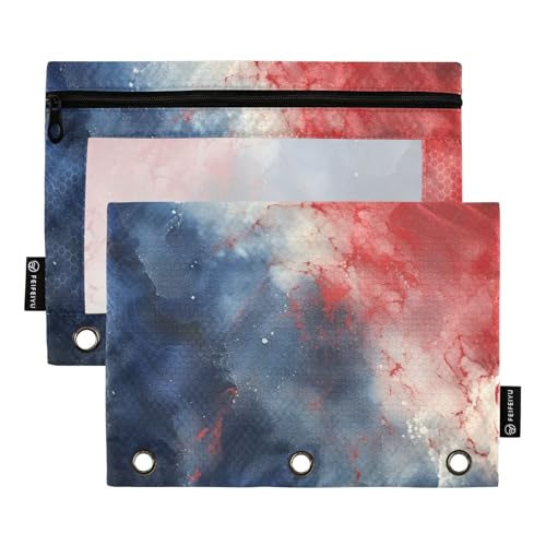 Ordnertaschen mit 3 Ringen mit transparentem Fenster, rot und schwarz, Marmor-Textur, Ringordner mit Taschen mit Reißverschluss, verstärkte Ösen, drei Ringe, Ordner für Büro, Schule, Zubehör, Kosmetik Ordnertaschen mit 3 Ringen mit transparentem Fenster, rot und schwarz, Marmor-Textur, Ringordner mit Taschen mit Reißverschluss, verstärkte Ösen, drei Ringe, Ordner für Büro, Schule, Zubehör, Kosmetik von Amooorous