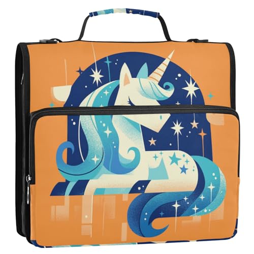 Ordnungsmappe mit 3 Ringen, Reißverschluss, mit Griff, mehrere Taschen, Organizer für Mittelschüler, Orange, 3,8 cm Ordnungsmappe mit 3 Ringen, Reißverschluss, mit Griff, mehrere Taschen, Organizer für Mittelschüler, Orange, 3,8 cm von Amooorous