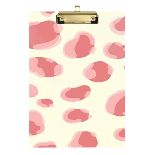 Pfirsich-Leoparden-Papierklemmbrett, Standard-Loch, für Klassenzimmer, für Lehrer, High School, Größe 22,9 x 30,5 cm Pfirsich-Leoparden-Papierklemmbrett, Standard-Loch, für Klassenzimmer, für Lehrer, High School, Größe 22,9 x 30,5 cm von Amooorous
