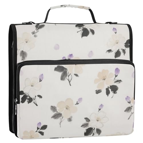 Ringbuch-Organizer mit 3 Ringen, mit Schultergurt und Griff, wasserdicht, Portfolio-Organizer, geeignet für Mittelschule, Carpeta con Bolsillo Extra von Amooorous